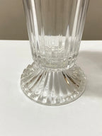 Antigo Vaso De Cristal Com Rosas Em Relevo Art Nouveau