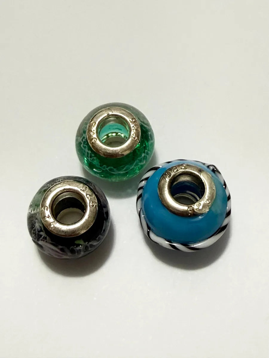 Berloques Murano E Prata 925 Cores E Detalhes - 3uni N6