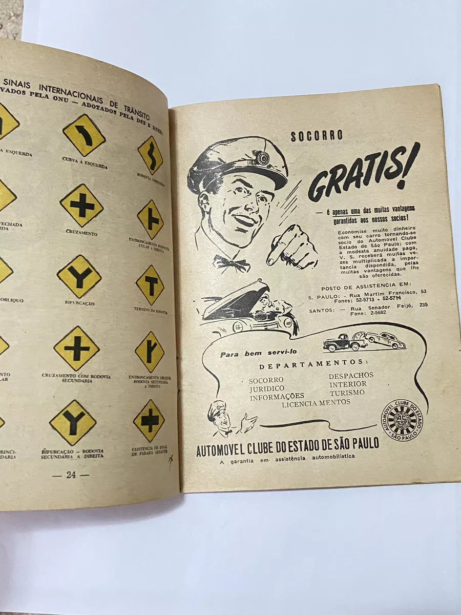 Livro Antigo Guia Do Motorista 1957 - O Mais Completo Manual De Instruções