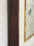 Quadro Antigo Pintura Oriental Em Nanquim - Pássaro E Bambu