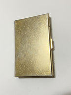 Porta Cartao Antigo Em Metal Dourado