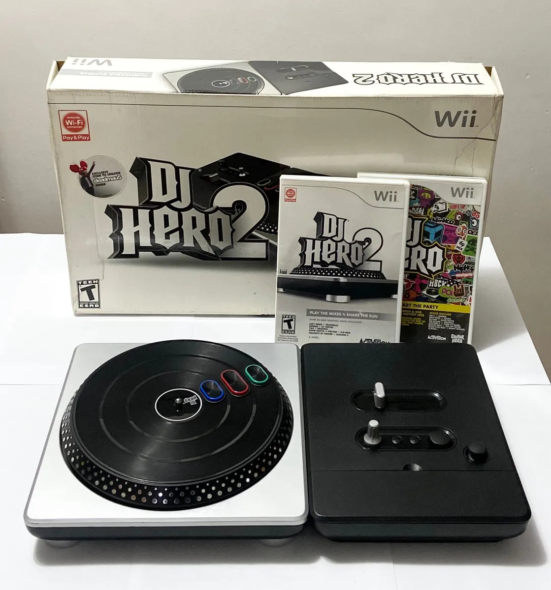 Dj Hero 2 Wii Com Toca Discos, Jogos E Caixa Original