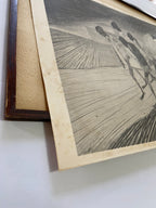 Quadro Gravura Antiga Desenho De Candido Portinari Assinada