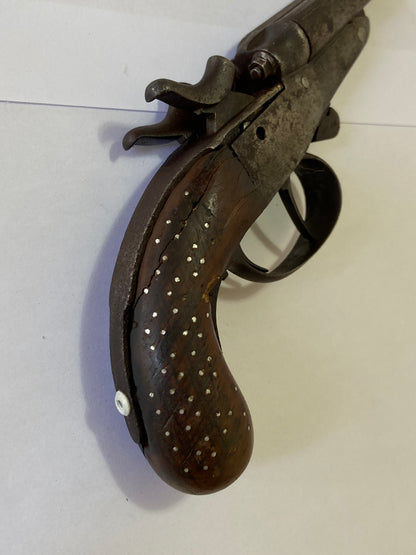 Antiga Garrucha Obsoleta Decorativa Cano Duplo Peça Coleção