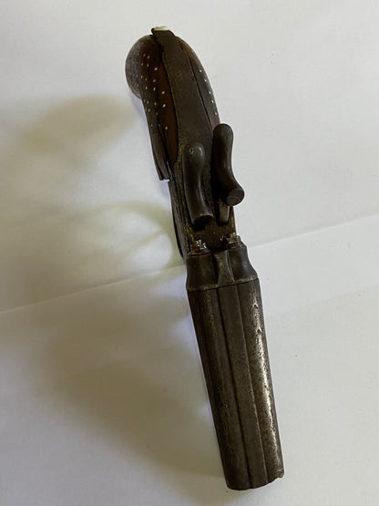 Antiga Garrucha Obsoleta Decorativa Cano Duplo Peça Coleção