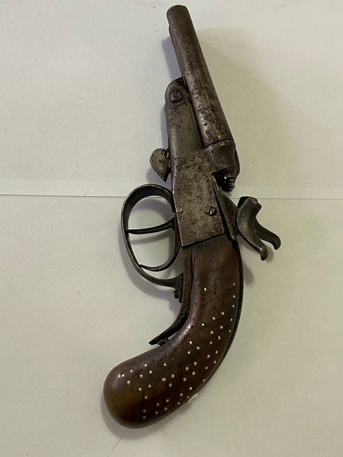 Antiga Garrucha Obsoleta Decorativa Cano Duplo Peça Coleção