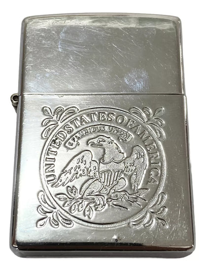 Isqueiro Antigo Prata Usa United States Of America