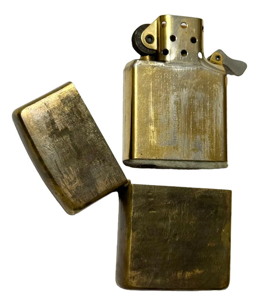 Isqueiro Antigo Zippo Original Usa Latão Escovado XII