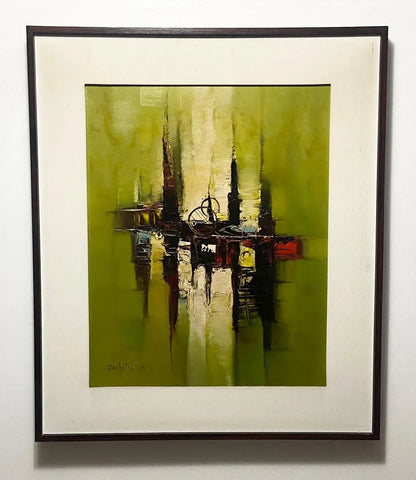 J. L Zechetto 1977 - Quadro Antigo Oléo S/ Tela - Abstração