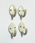 Kit 4 Ganchos Cabides Antigos De Parede Em Metal Esmaltado Braco