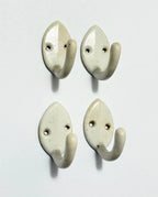 Kit 4 Ganchos Cabides Antigos De Parede Em Metal Esmaltado Braco