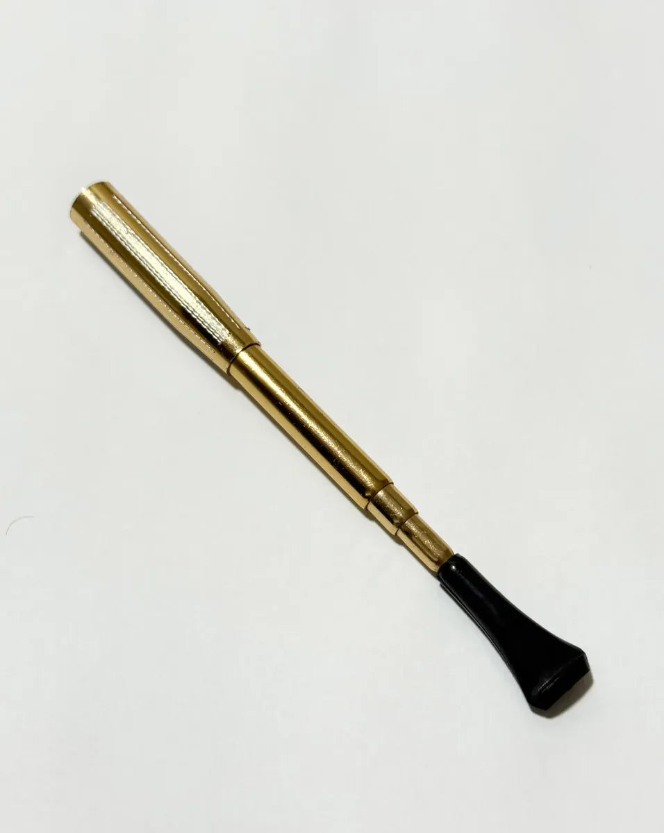 Limpador De Cachimbo Antigo Retrátil Metal Dourado