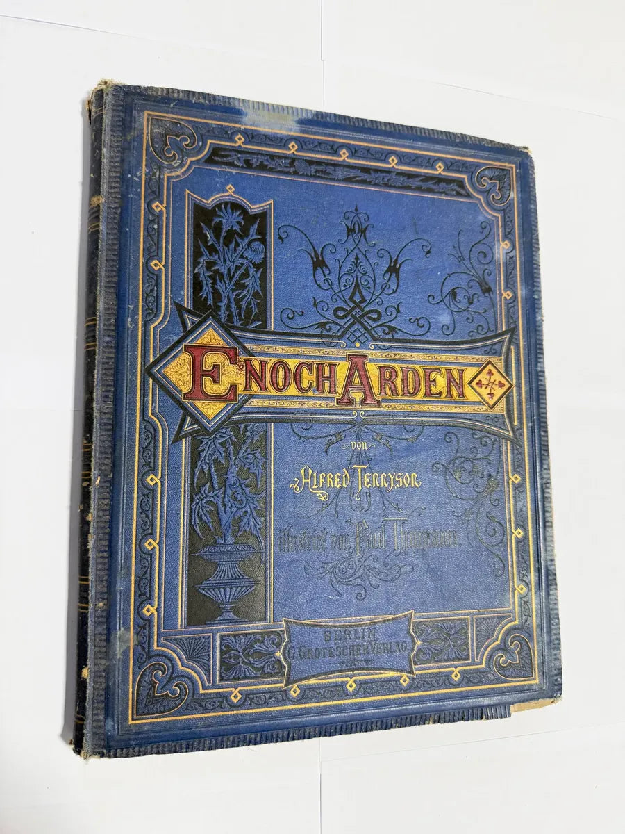 Livro Antigo Enoch Arden Tennyson Ilustrado 1876 Alemão
