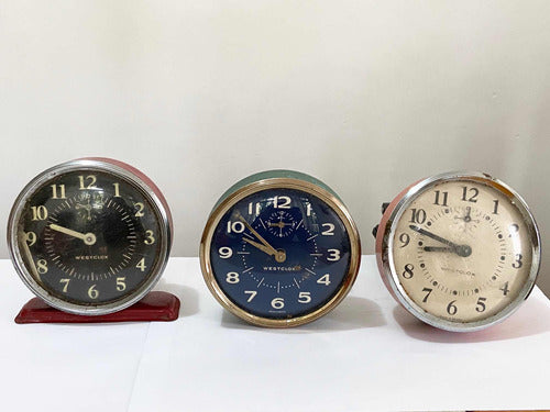 Lote Relógios Despertadores Antigos Westclox No Estado