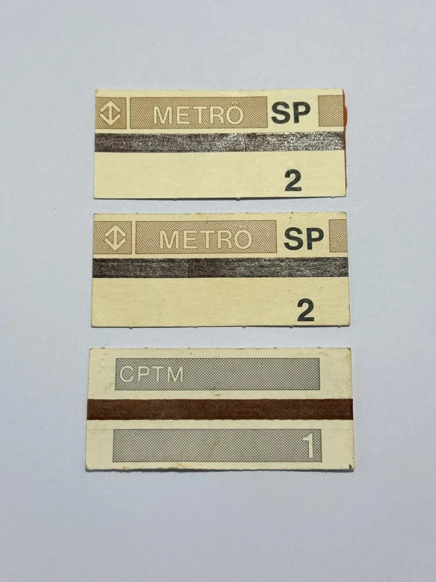 Lote 3 Bilhetes Antigos Metrô Sp Cptm Colecionáveis