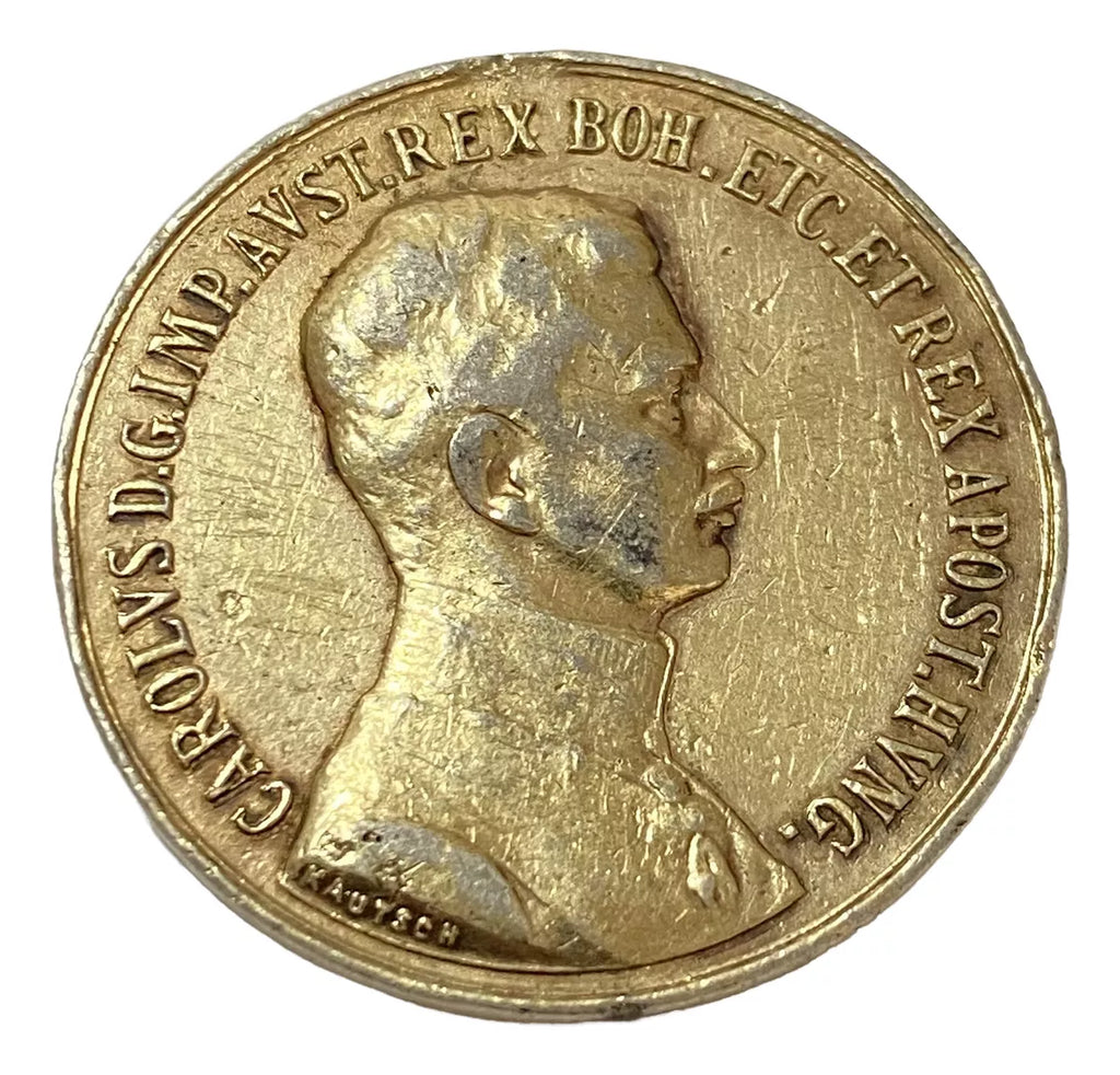 Medalha Antiga Broche Austria Bravura Primeira Guerra 1916