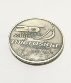 Medalha 20 Anos Microsiga Prata 900 Casa da Moeda 65g