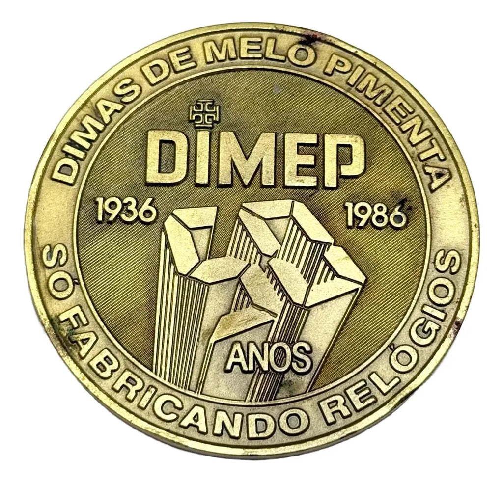 Medalha Antiga Comemorativa Dimep 50 Anos 1936-1986 Original