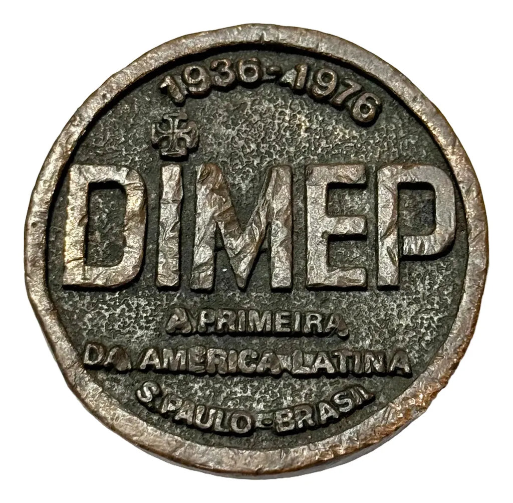 Medalha Antiga Dimep 40 Anos 1936-1976 São Paulo Brasil