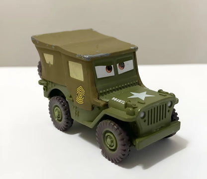 Miniatura Carros Disney Pixar Sargento Jeep Mattel Diecast Verde