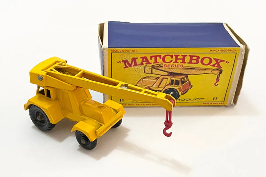 Miniatura Guindaste Matchbox Lesney No. 11 Antigo Amarelo