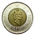 Moeda Antiga Canadá 2 Dollars 2002 50 Anos Rainha Elizabeth