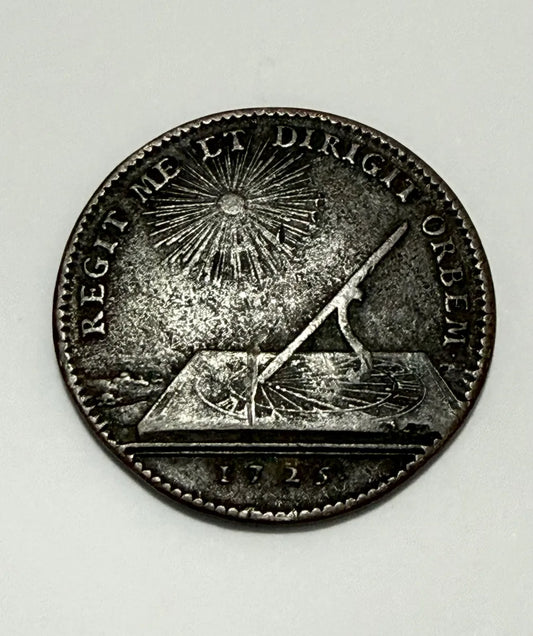 Moeda Antiga Portugal 1725 Regit Me Et Dirigit Orbem