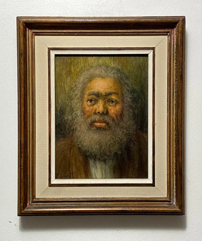 P. Licatti - Quadro Antigo Óleo S/ Placa - Retrato Masculino