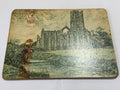 Placa Antiga Inglesa Arte De Alex Jawdokimow 1973 Fountains Inglaterra Antiga