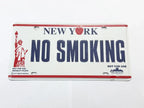 Placa Antiga Decorativa New York No Smoking Metal