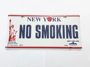 Placa Antiga Decorativa New York No Smoking Metal