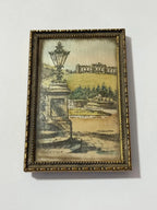 Porta Retrato Antigo Metal Dourado Palácio Schonbrunn Viena
