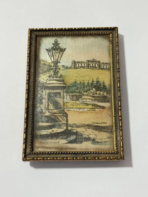 Porta Retrato Antigo Metal Dourado Palácio Schonbrunn Viena