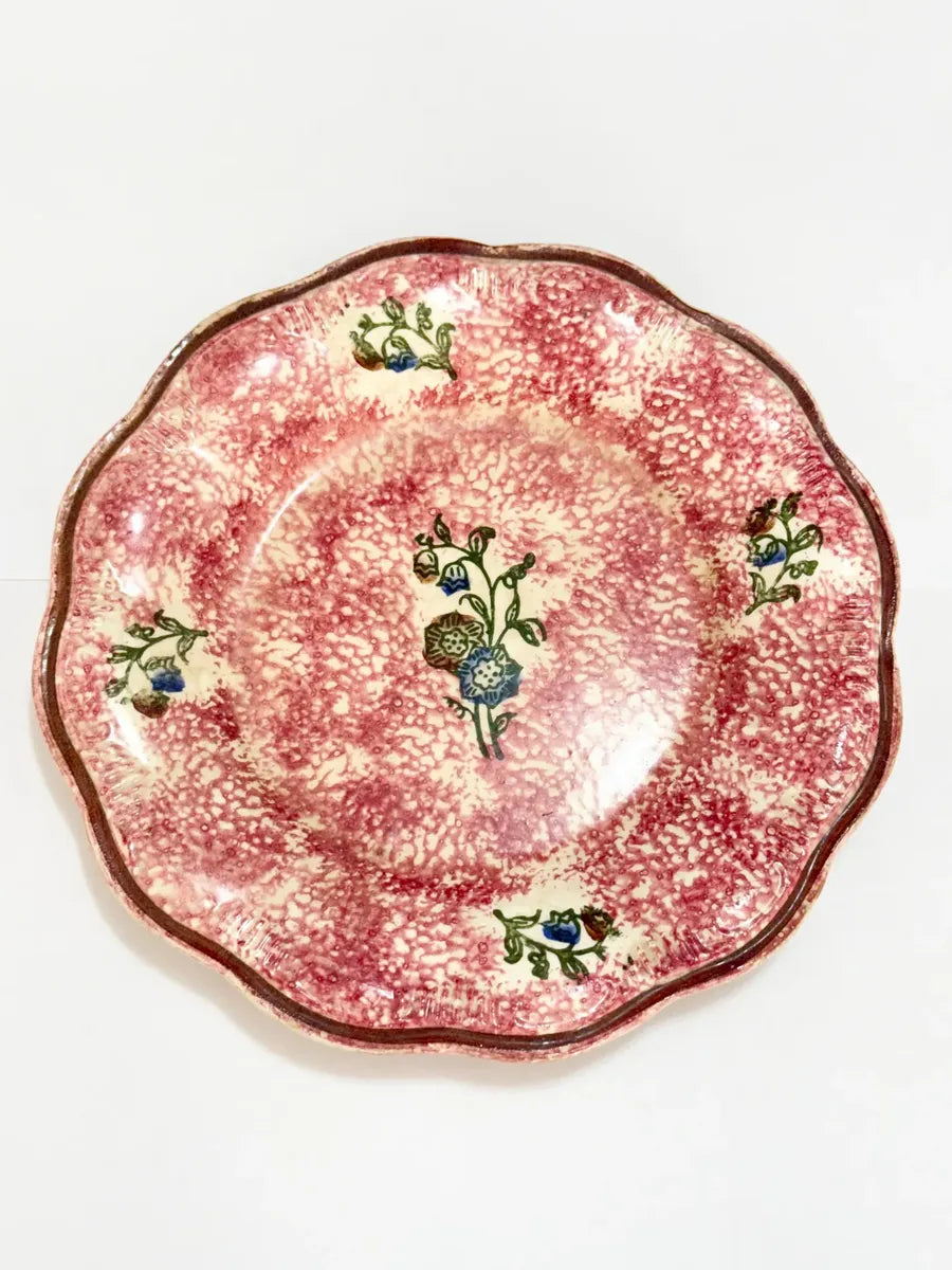 Prato Antigo Itabrasil São Caetano Faiança Floral 18cm