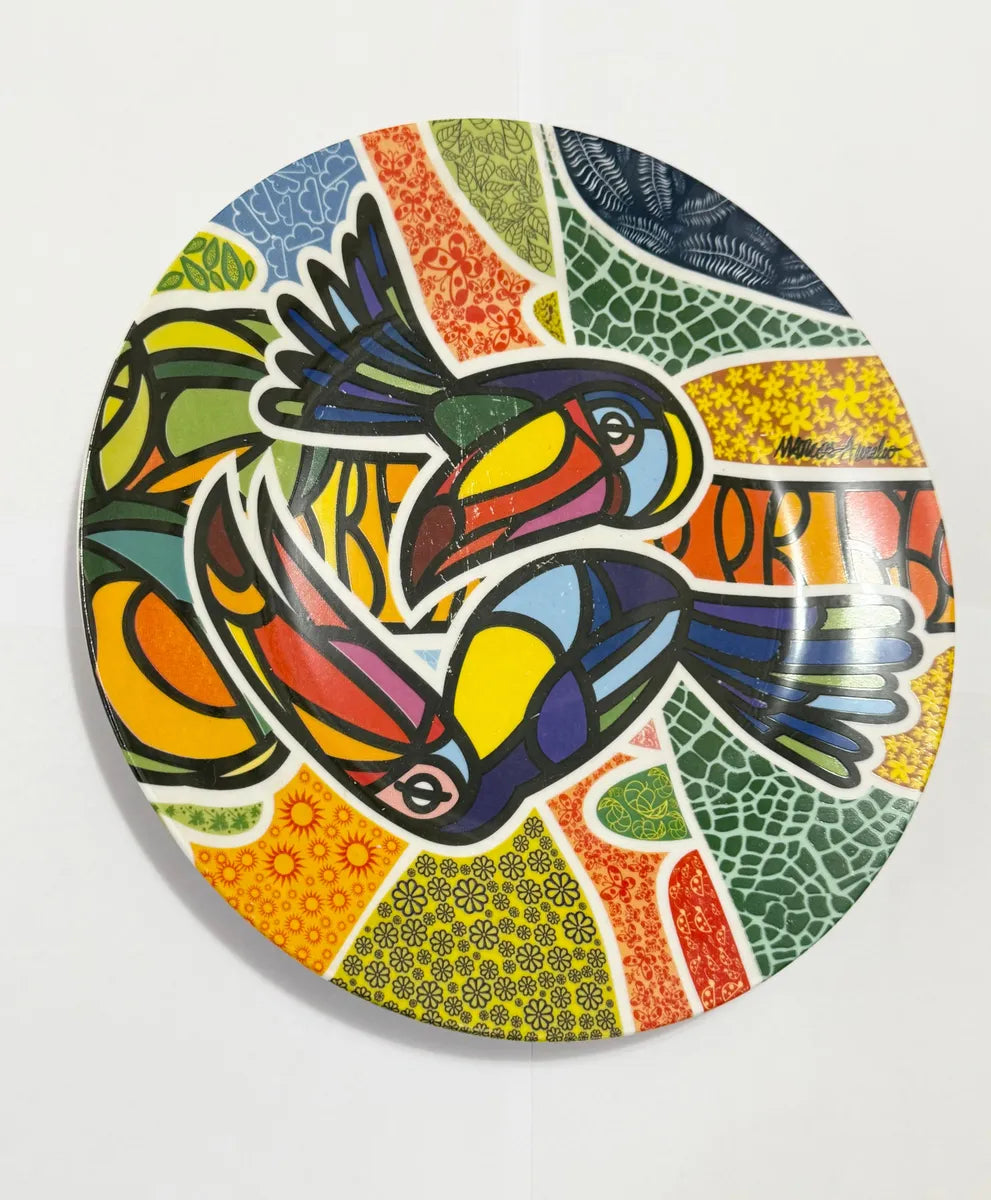Prato Decorativo Spoleto Pop Art Marcos Aurelio 2012 Tucanos