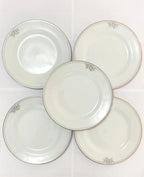 Pratos Porcelana Schmidt Classic 27cm (5pçs) Antigos Branco