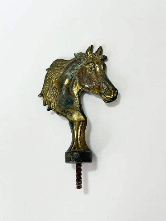 Puxador Antigo Cabeça De Cavalo Em Metal 10x6cm