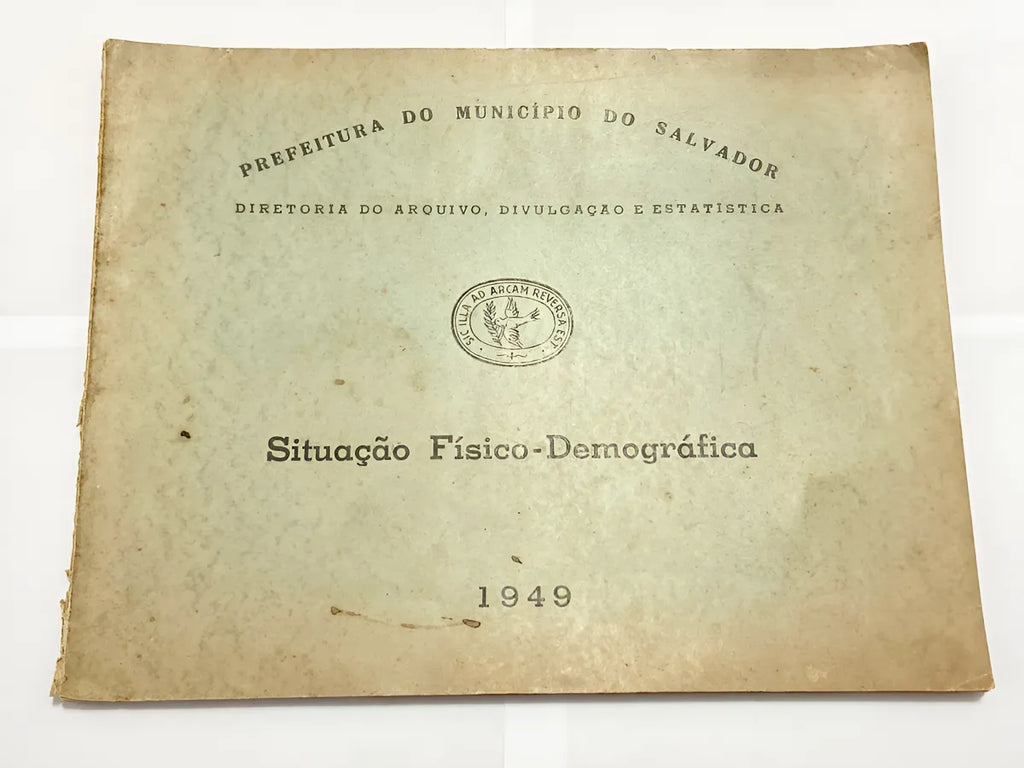 Raro Folheto Prefeitura Salvador Situação Demográfica 1949