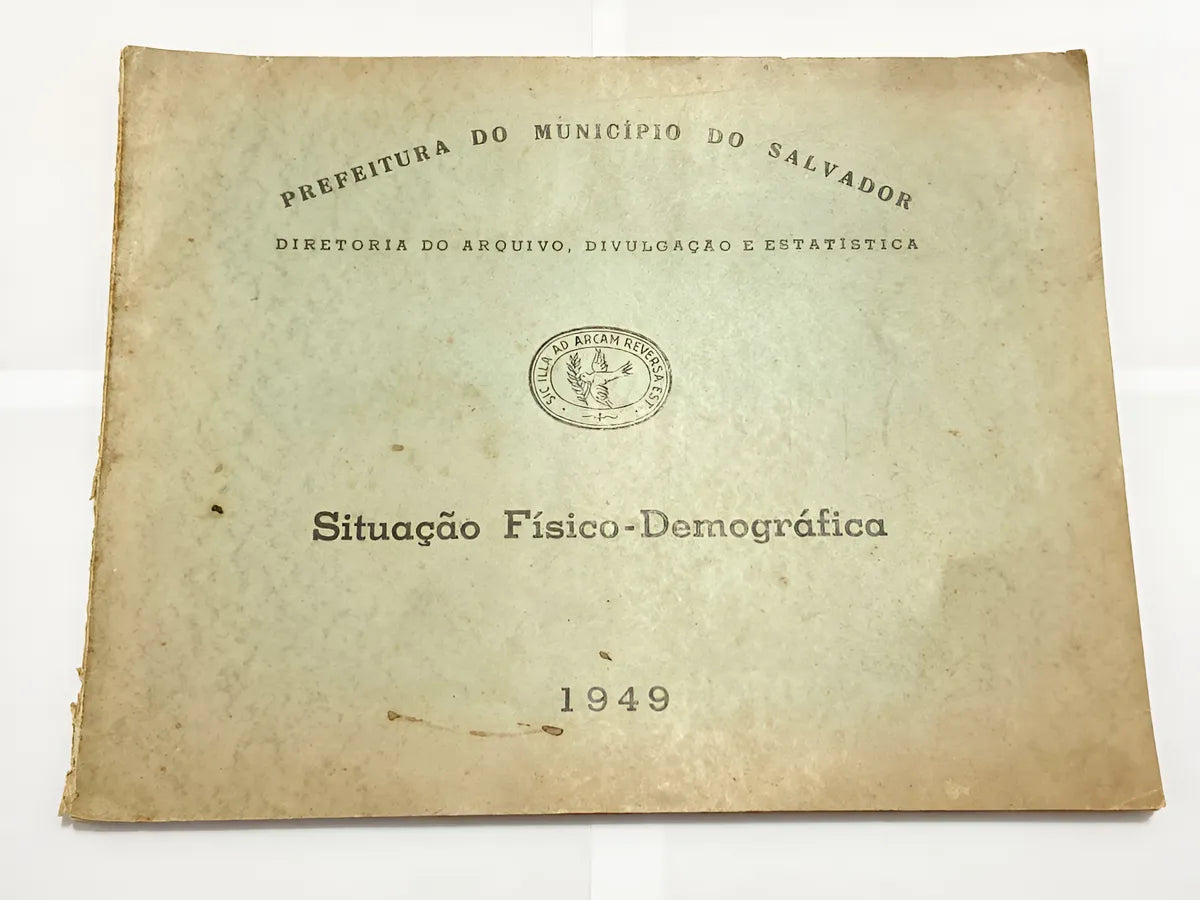 Raro Folheto Prefeitura Salvador Situação Demográfica 1949
