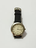 Relógio Antigo Quartz Japan Movt Aço Couro