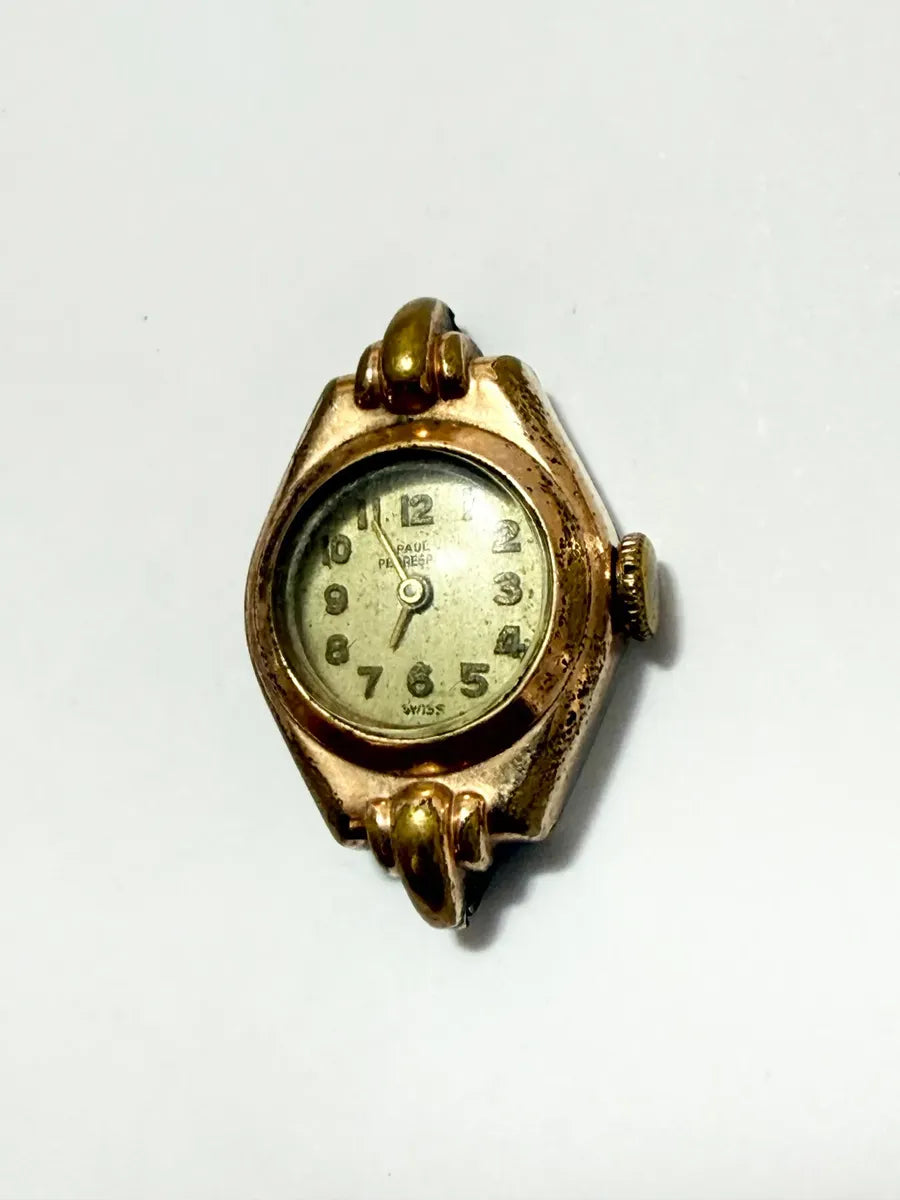 Relógio Antigo Suiço Paul Perregaux Swiss Dourado