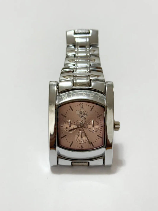 Relógio Disney Mickey Aço Cronógrafo Quartz Original Antigo