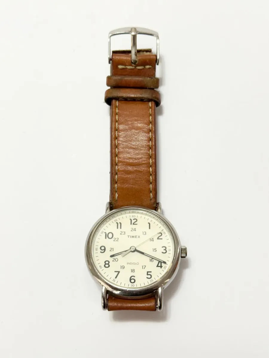 Relógio Timex Indiglo Clássico Pulseira Couro Marrom