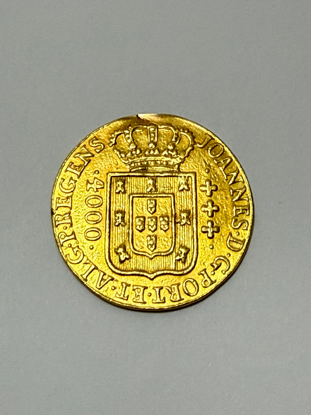 Moeda Antiga Ouro 22k 4000 Réis 1813 D. João Vi 7,43g Rara