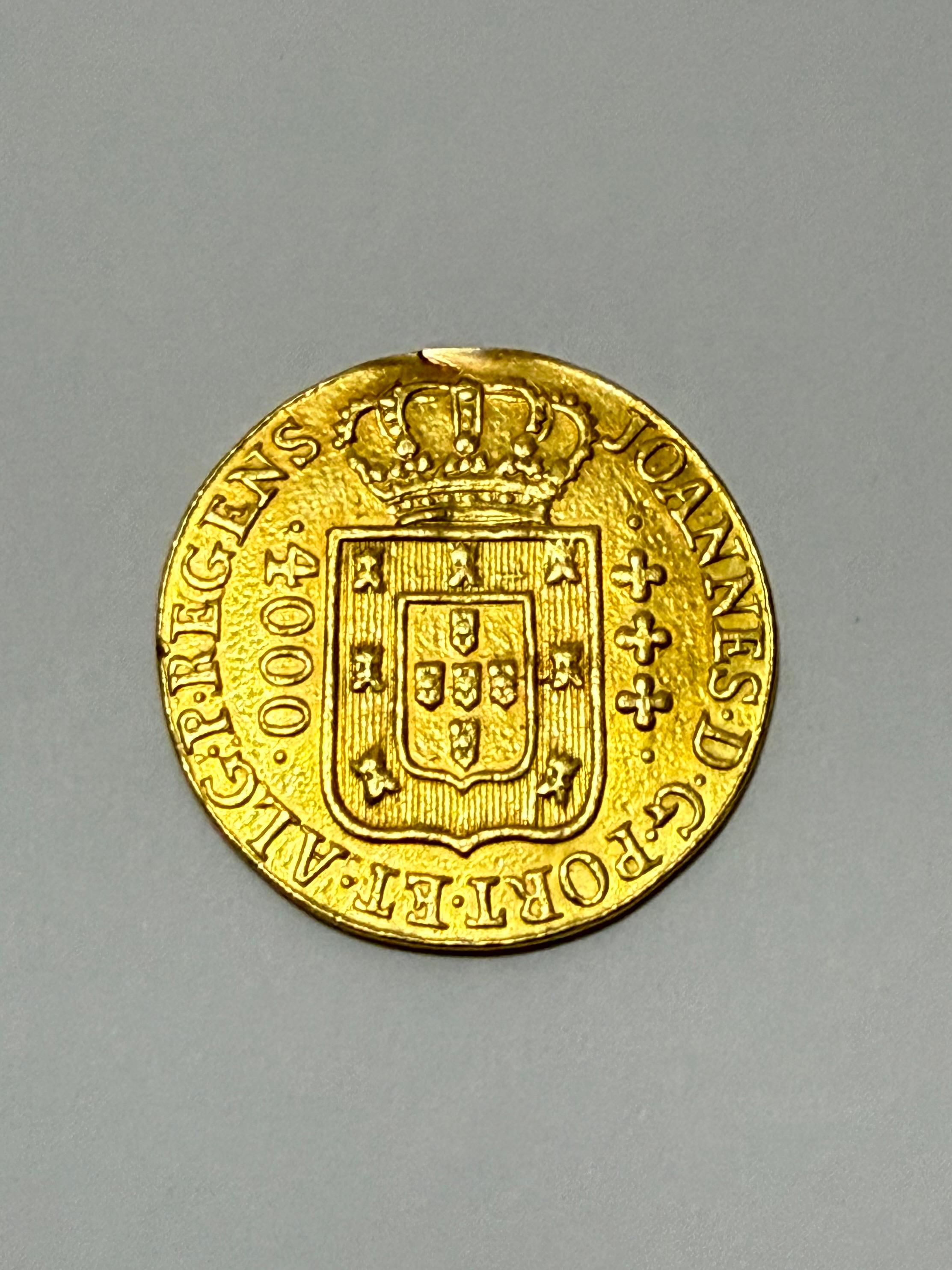Moeda Antiga Ouro 22k 4000 Réis 1813 D. João Vi 7,43g Rara