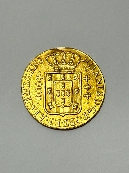 Moeda Antiga Ouro 22k 4000 Réis 1813 D. João Vi 7,43g Rara