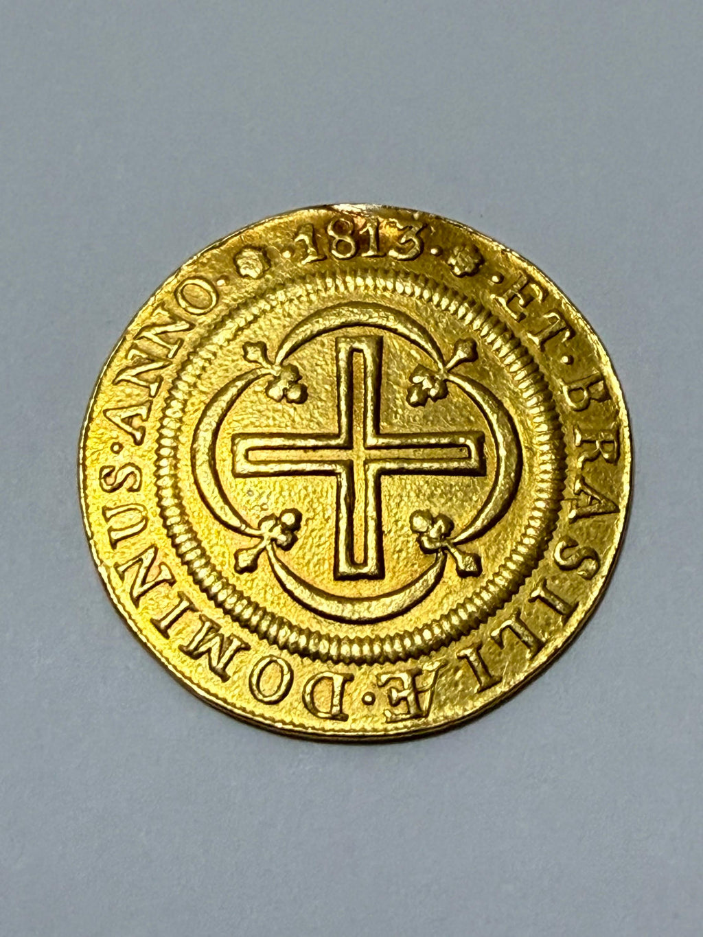 Moeda Antiga Ouro 22k 4000 Réis 1813 D. João Vi 7,43g Rara