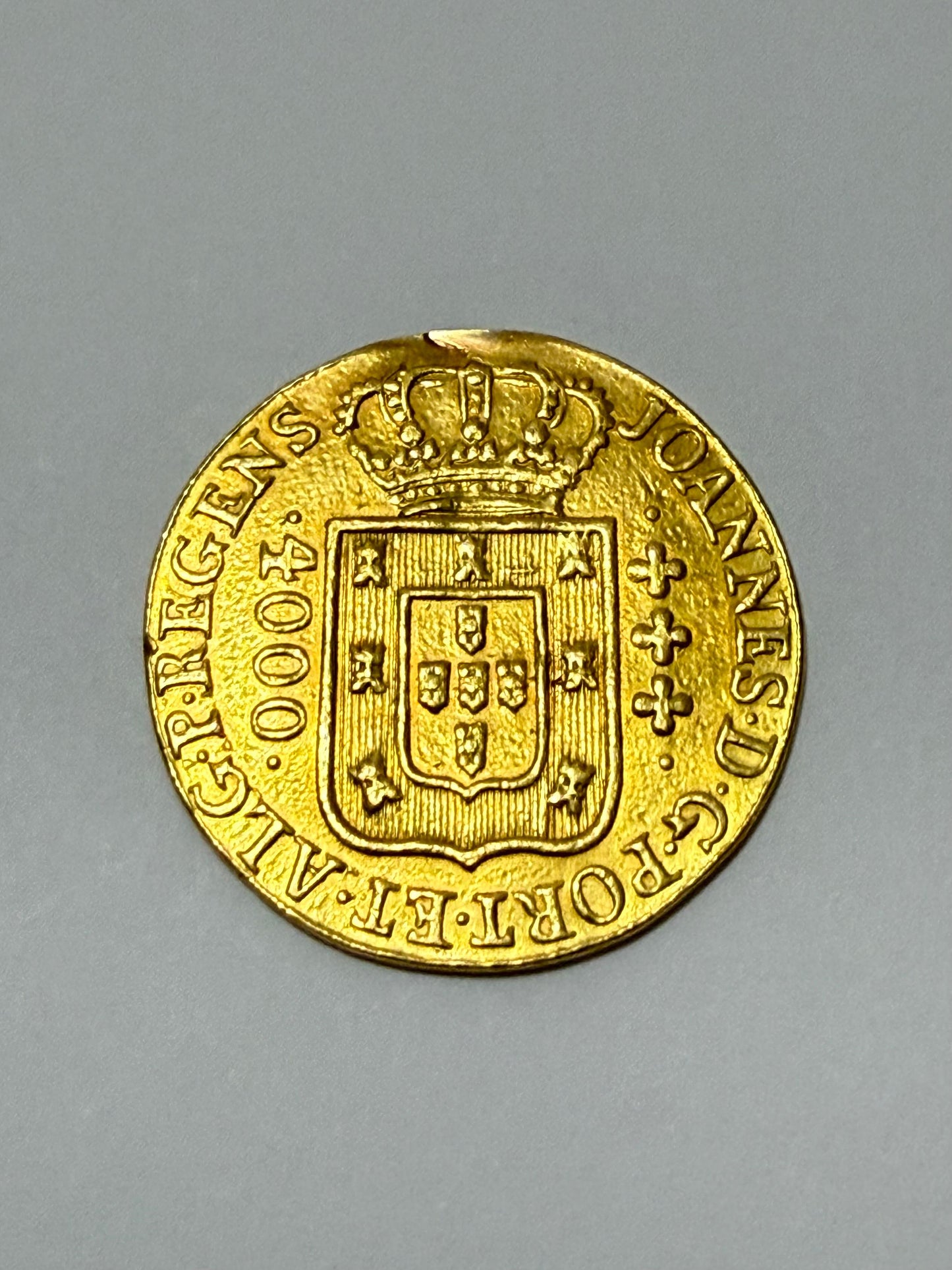 Moeda Antiga Ouro 22k 4000 Réis 1813 D. João Vi 7,43g Rara