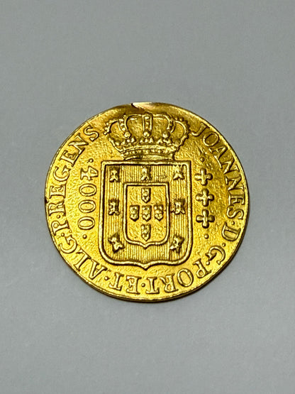 Moeda Antiga Ouro 22k 4000 Réis 1813 D. João Vi 7,43g Rara
