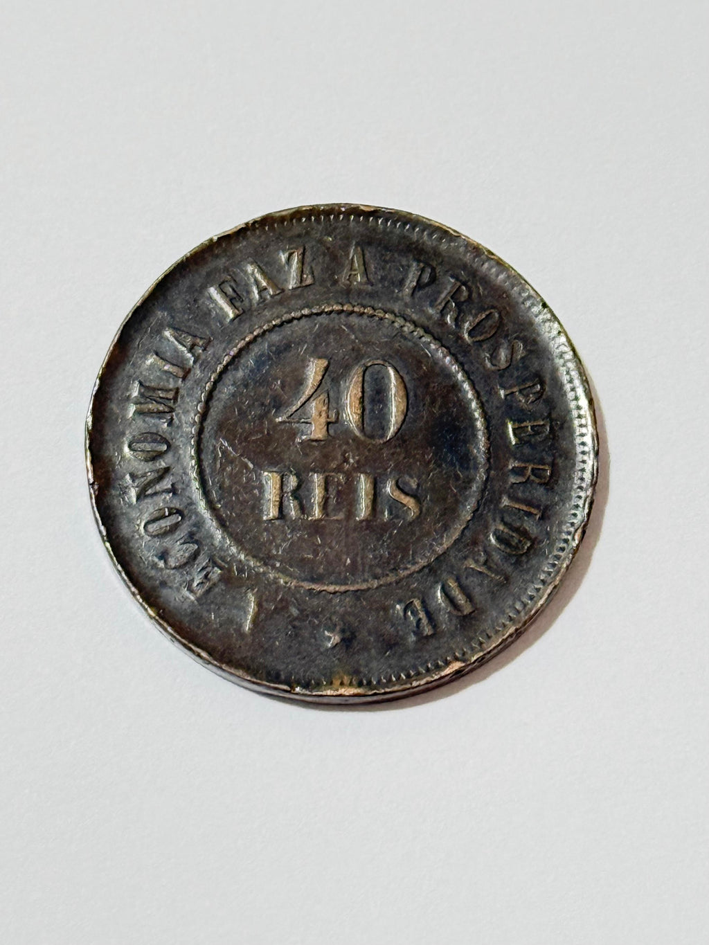 moeda antiga 40 réis 1908 brasil república